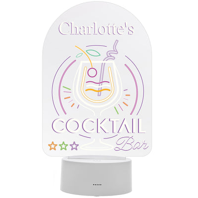 Personalised Cocktail LED Colour Changing Night Light