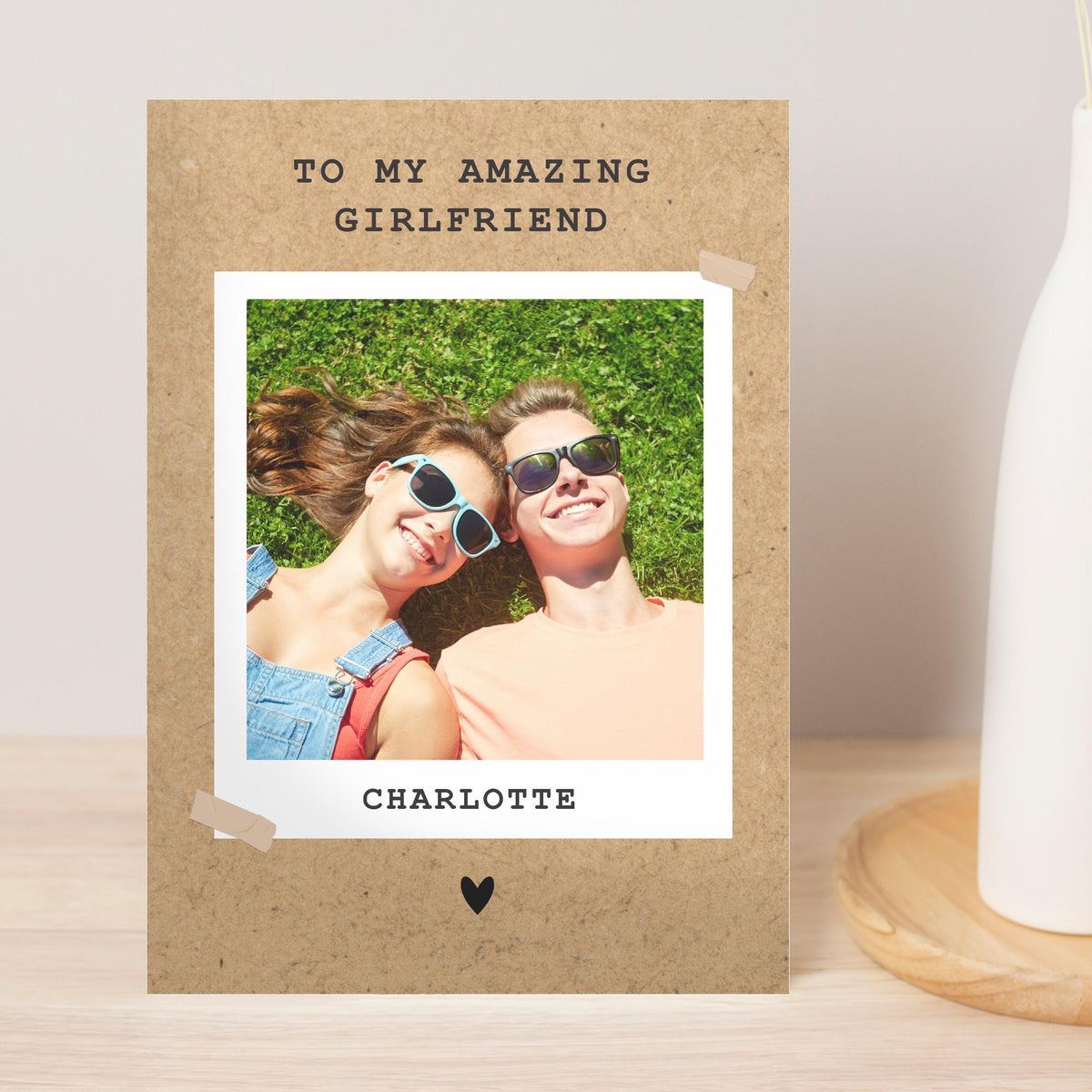 Personalised Polaroid Photo Upload Greeting Card – alternative view
