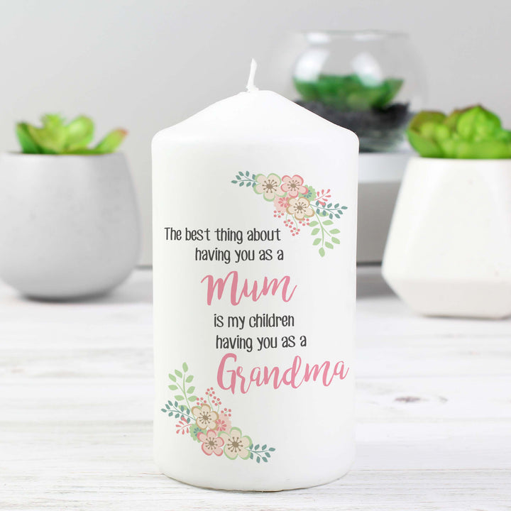 Personalised The Best Thing Pillar Candle, The Personal Shop, personalised gifts