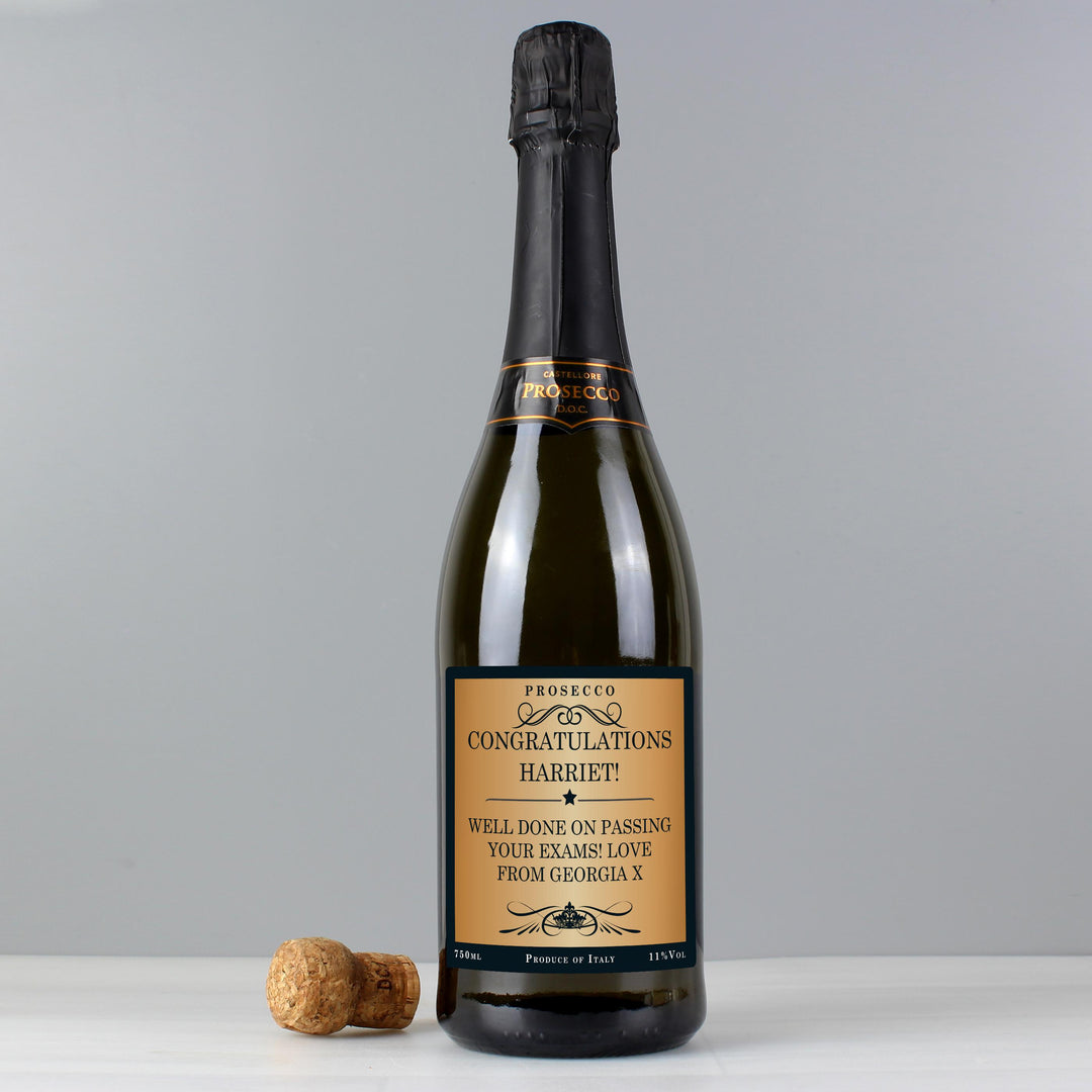 Personalised Any Message Bottle of Prosecco – alternative view