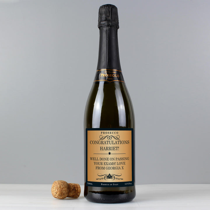 Personalised Any Message Bottle of Prosecco – alternative view