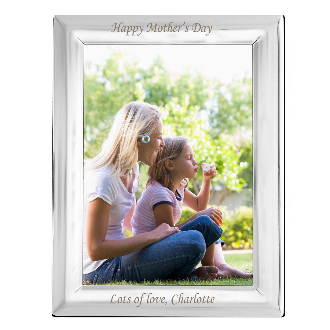 Personalised Silver Plated 6x4 Photo Frame – alternative view