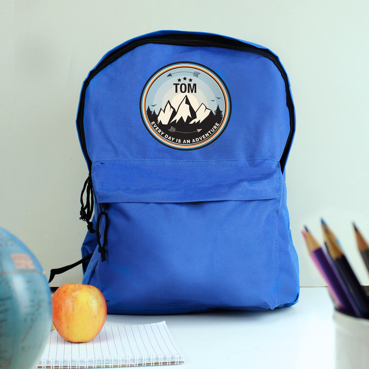 Personalised Adventure Blue Backpack – alternative view
