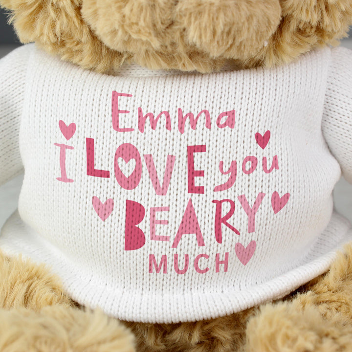 Personalised Love You Beary Much Teddy Bear – alternative view