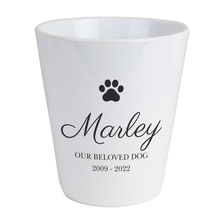 Personalised Paw Print Plant Pot – alternative view