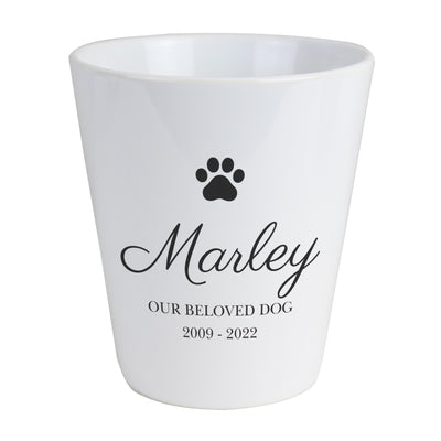 Personalised Paw Print Plant Pot