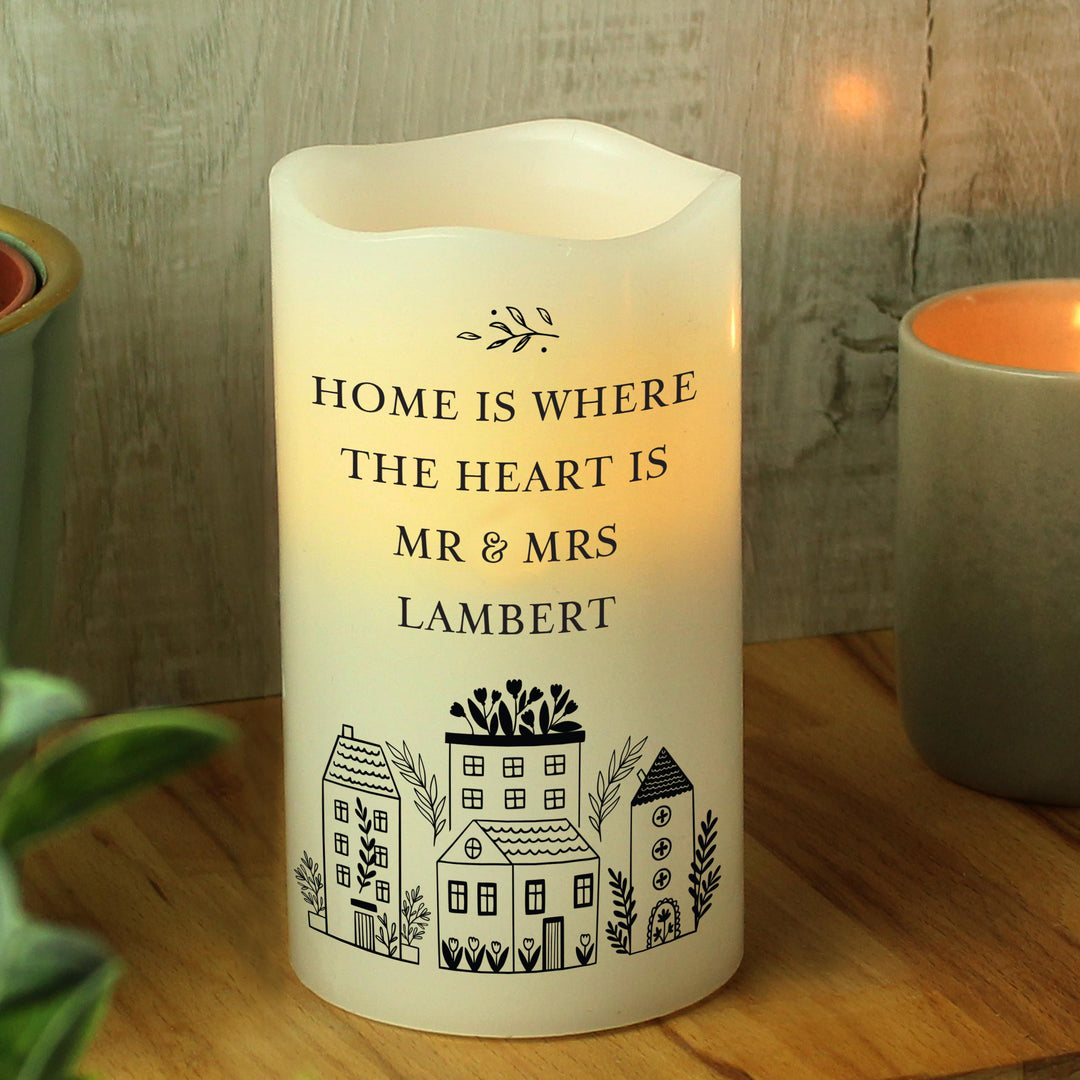 Personalised HOME LED Candle - alternative view