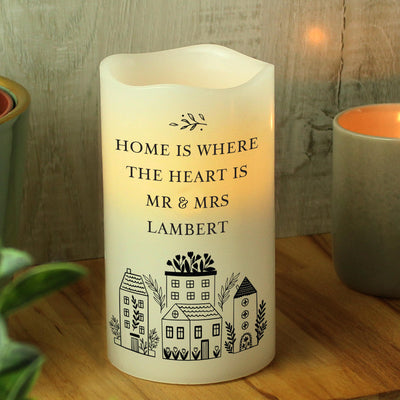 Personalised HOME LED Candle