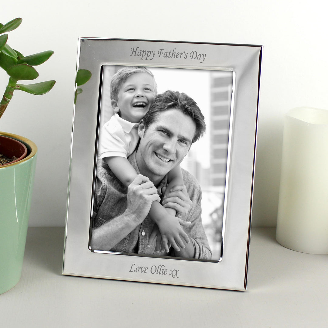 Personalised Silver Plated 6x4 Photo Frame – alternative view