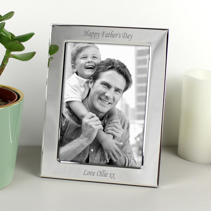 Personalised Silver Plated 6x4 Photo Frame – alternative view