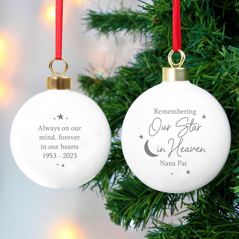 Personalised Our Star in Heaven Bauble