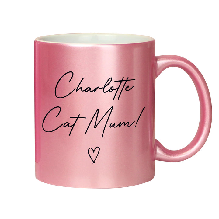 Personalised Pink Glitter Mug – alternative view
