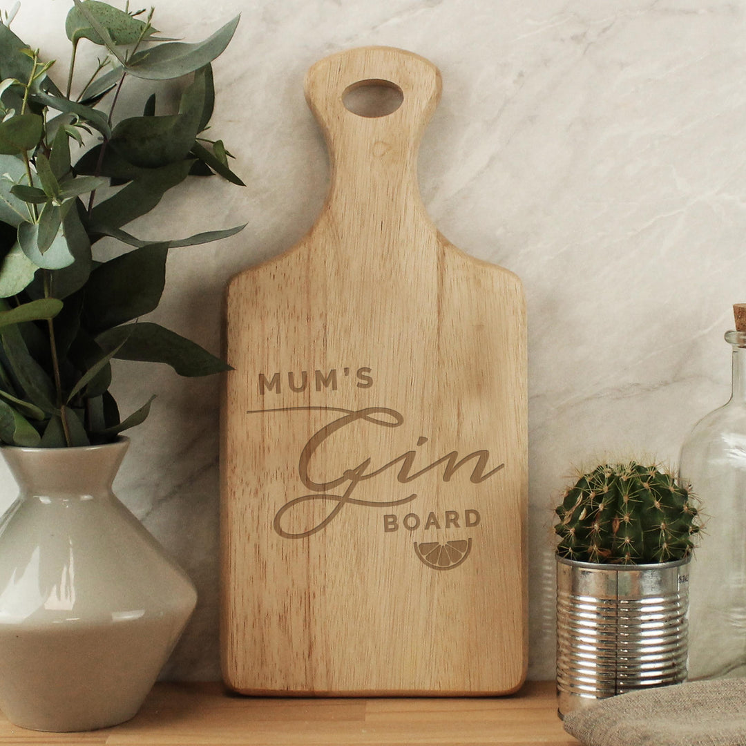Personalised Gin Wooden Paddle Board – alternative view