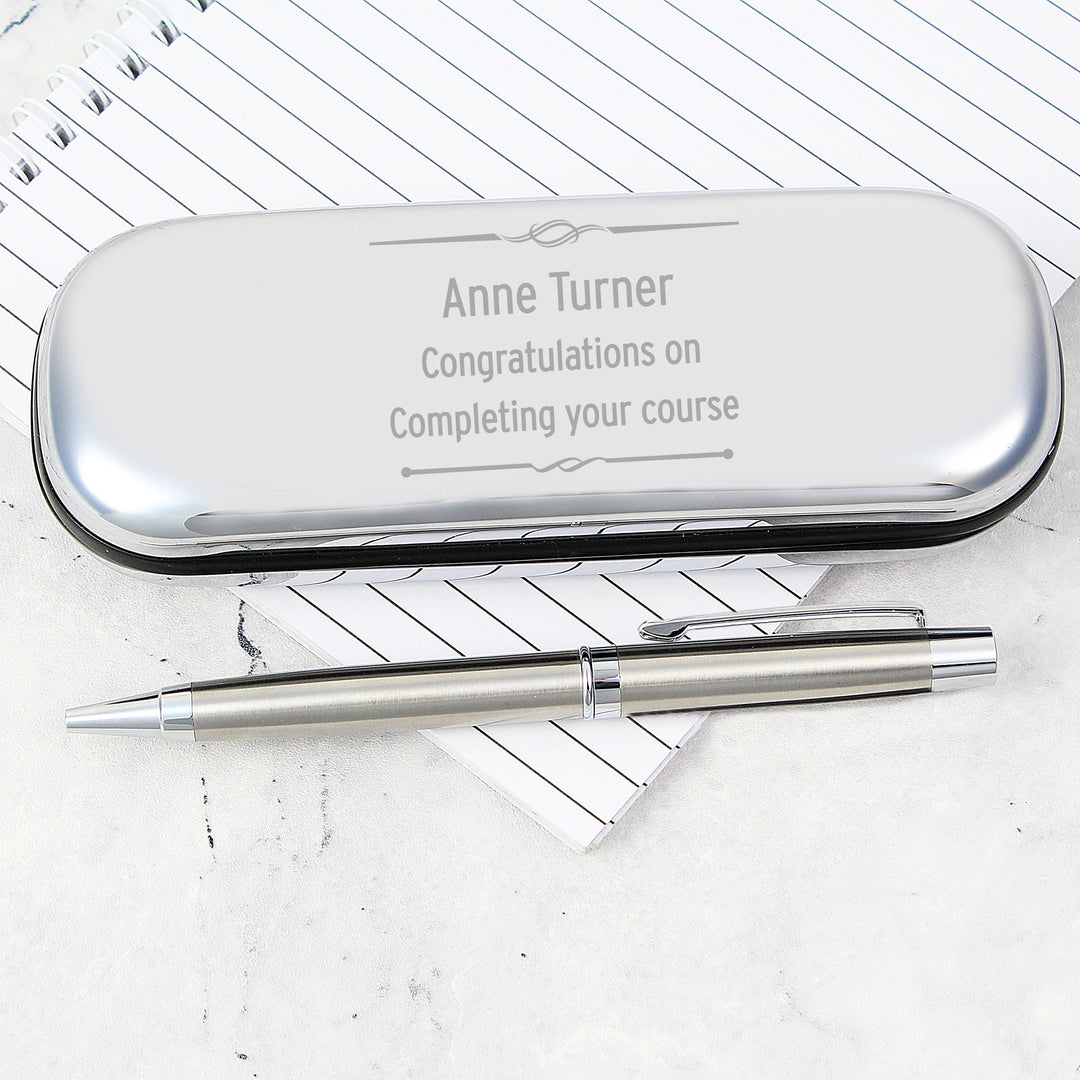 Personalised Scroll Pen and Box Set, The Personal Shop, personalised gifts