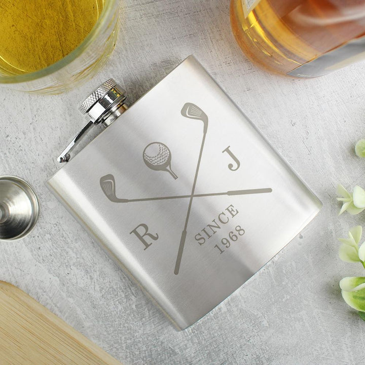 Personalised Golf Hip Flask – alternative view
