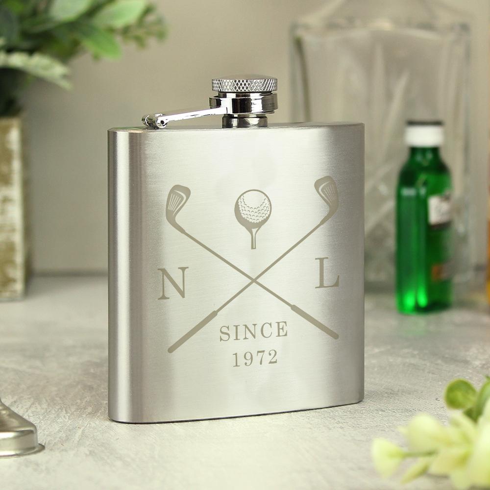 Personalised Golf Hip Flask – alternative view