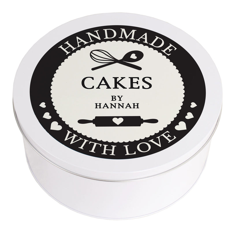 Personalised Handmade With Love Cake Tin