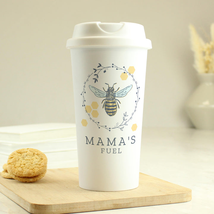 Personalised Bee Insulated Travel Cup – alternative view