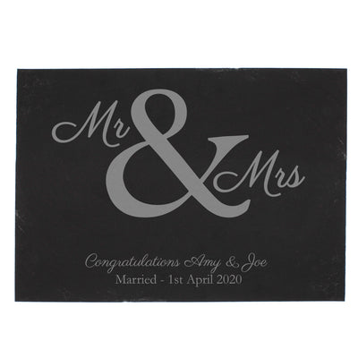 Personalised Mr & Mrs Slate Placemat