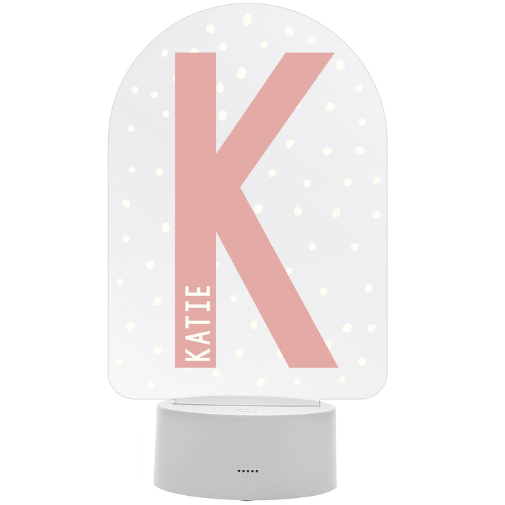 Personalised Initial LED Colour Changing Night Light – alternative view