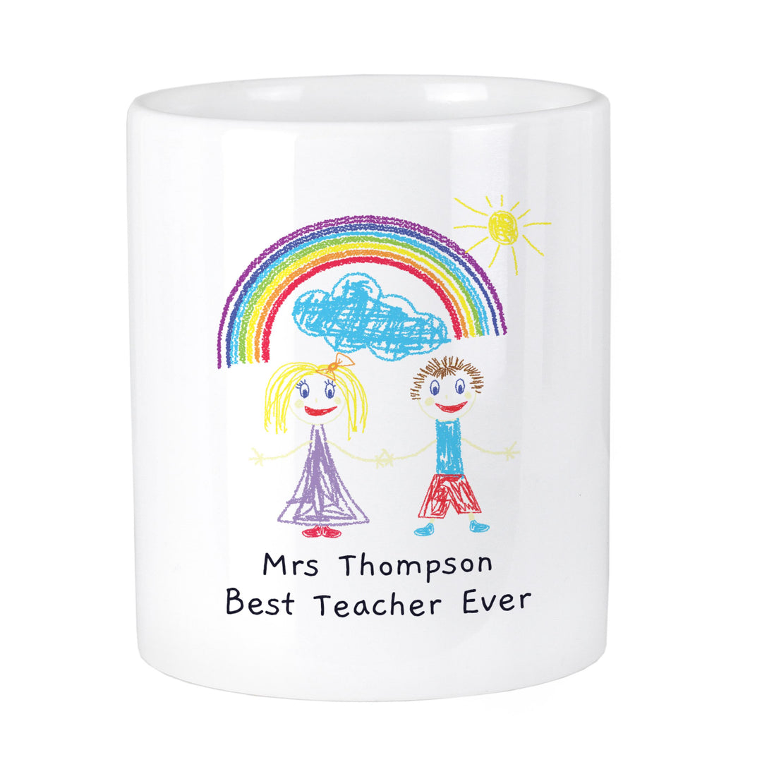 Personalised Childrens Drawing Photo Storage Pot - alternative view