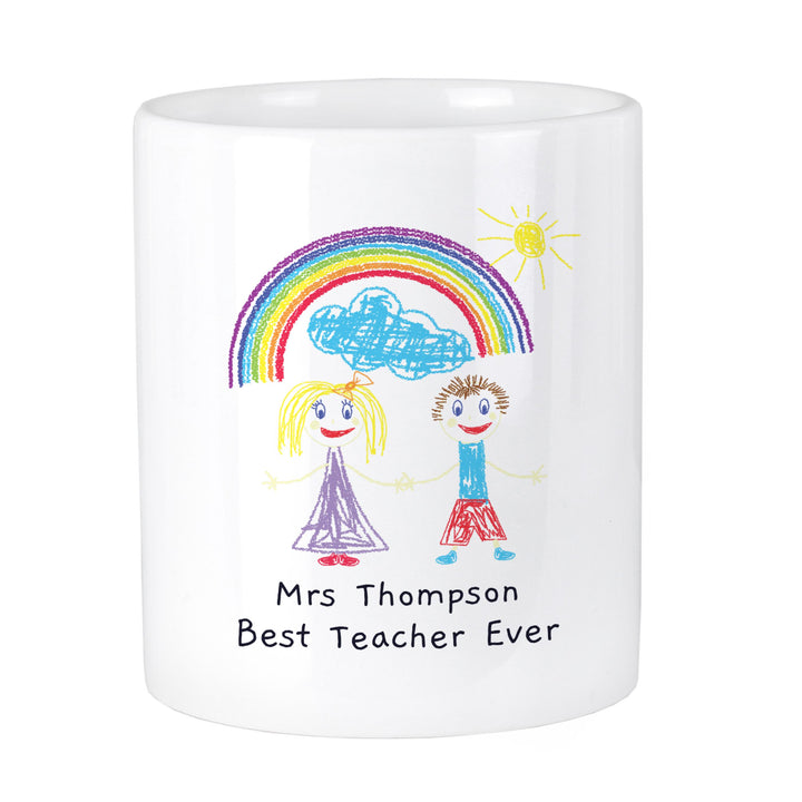 Personalised Childrens Drawing Photo Storage Pot - alternative view