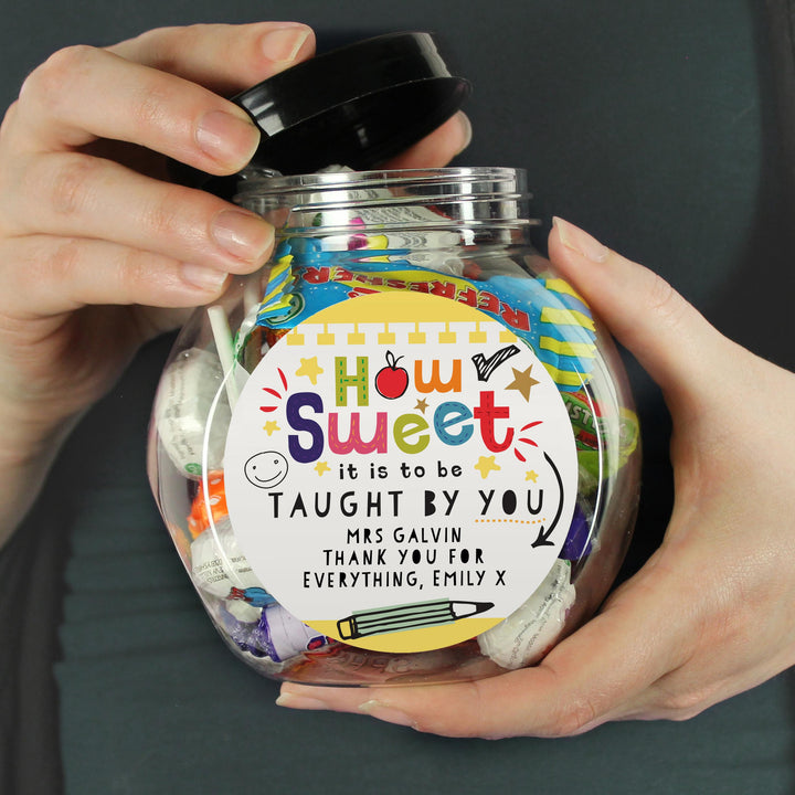 Personalised Shape Little Minds Sweet Jar – alternative view