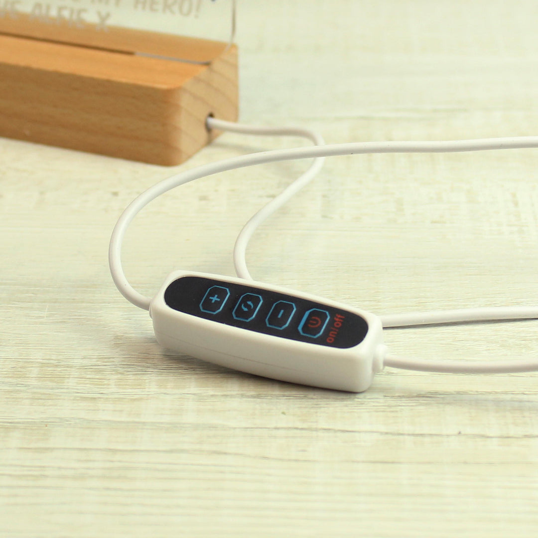 Personalised Elephant Wooden Based LED Light - alternative view
