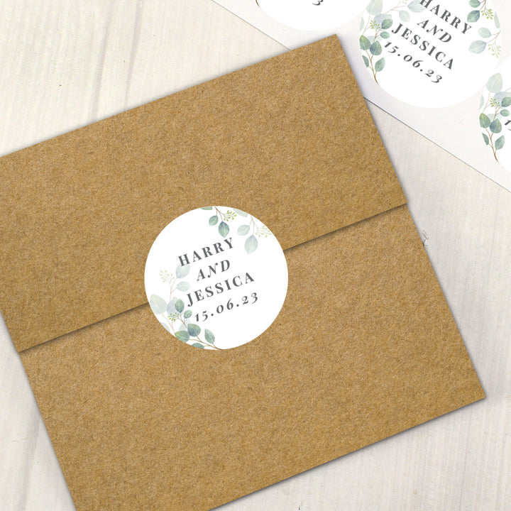 Personalised Botanical Free Text Sticker Set – alternative view