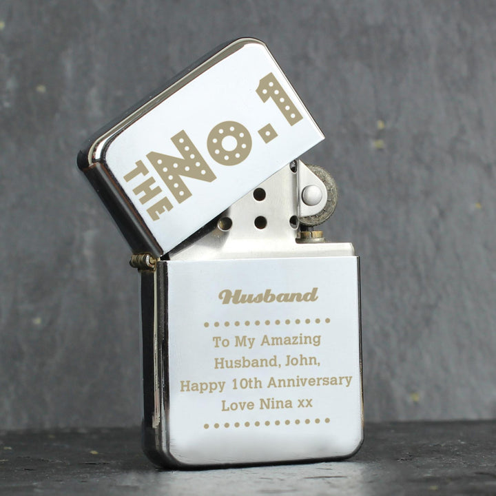 Personalised The No.1 Silver Lighter – alternative view