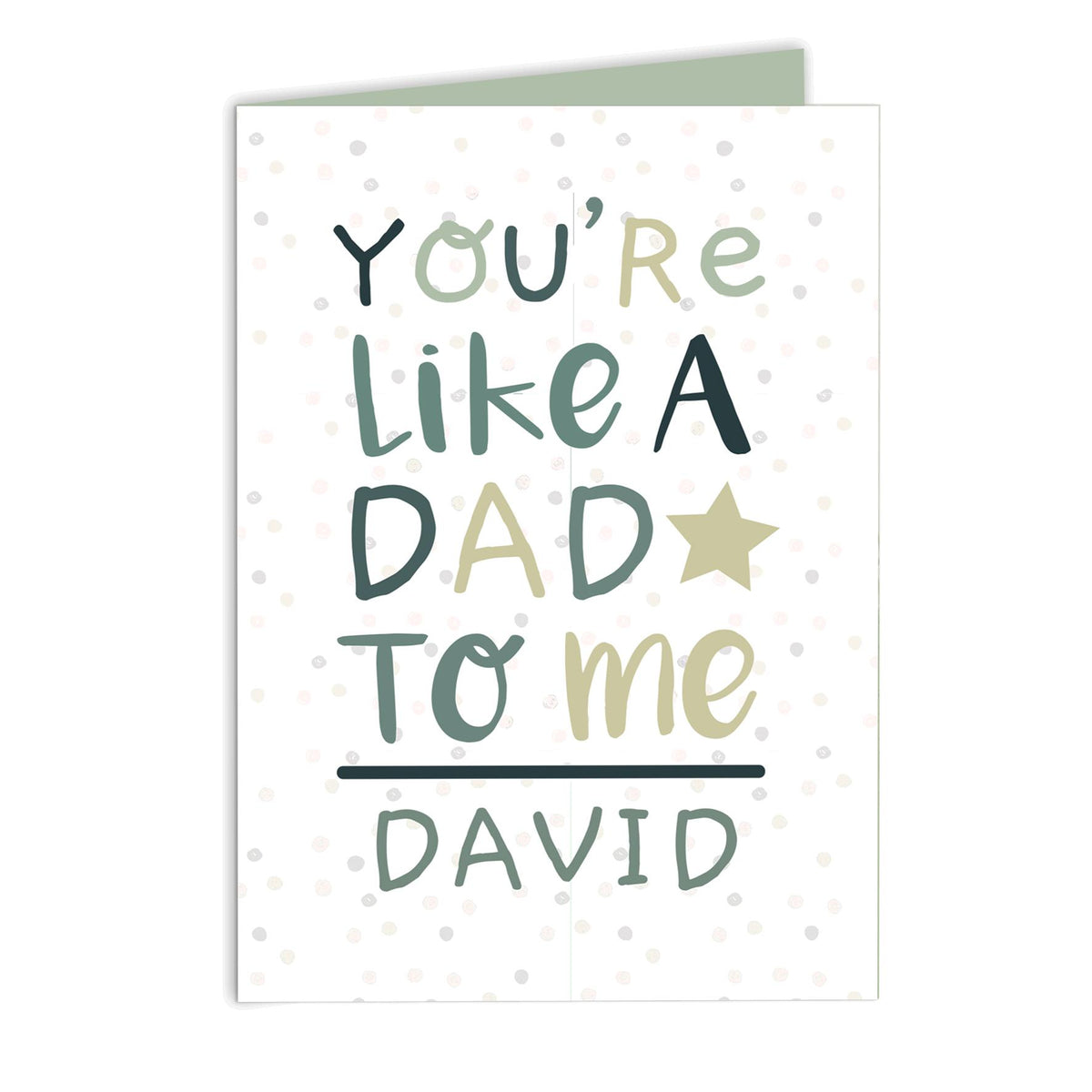 Personalised 'You're Like a Dad to Me' Card – alternative view