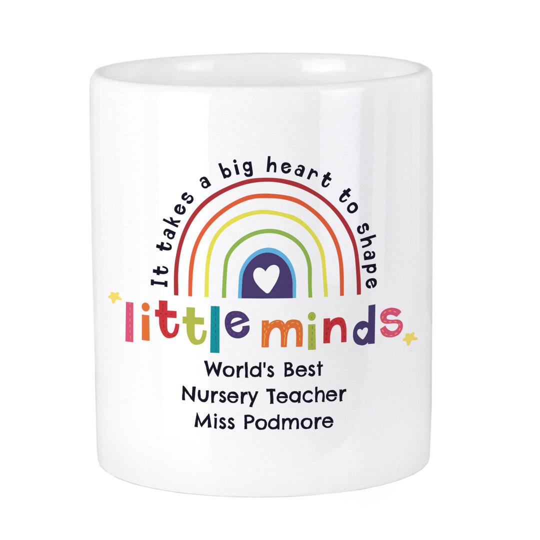 Personalised Shape Little Minds Ceramic Storage Pot – alternative view