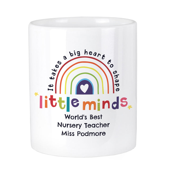 Personalised Shape Little Minds Ceramic Storage Pot – alternative view