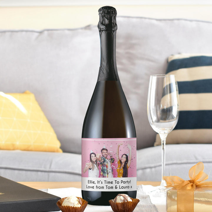 Personalised Photo Upload Bottle of Prosecco, The Personal Shop, personalised gifts