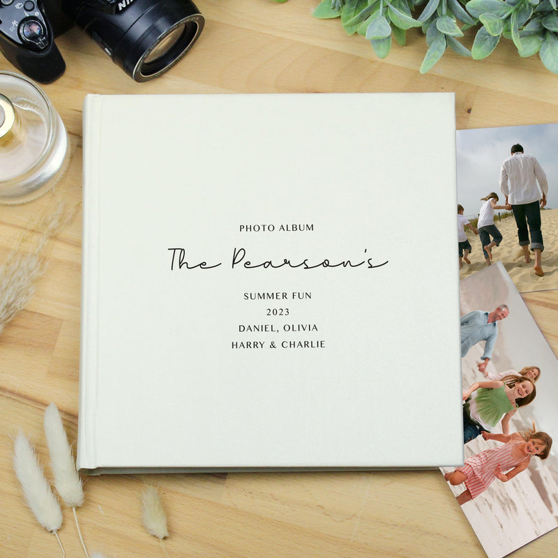 Personalised Free Text Square Photo Album