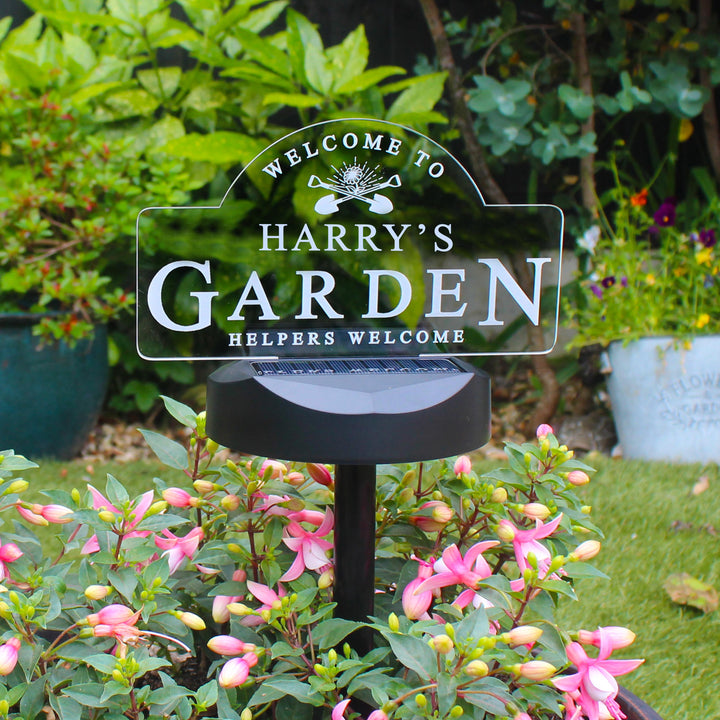 Personalised Garden Sign Outdoor Solar Light - alternative view