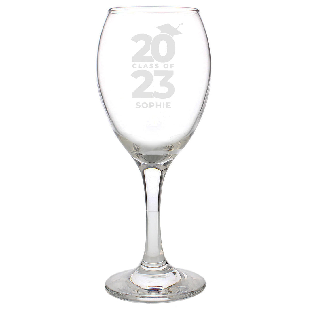 Personalised Class of Graduation Wine Glass, The Personal Shop, personalised gifts