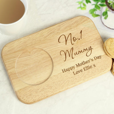 Personalised Free Text Wooden Coaster Tray