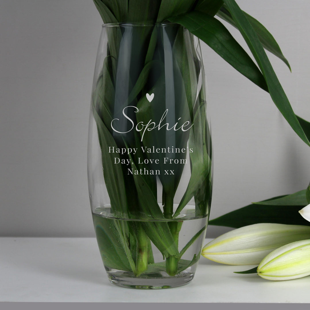 Personalised Love Heart Bullet Vase – alternative view