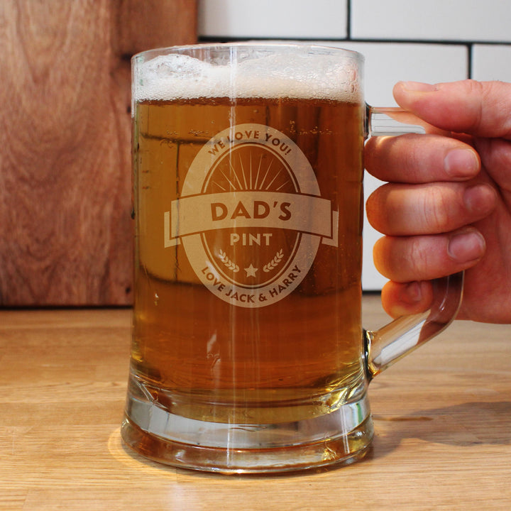 Personalised Beer Label Pint Stern Tankard – alternative view