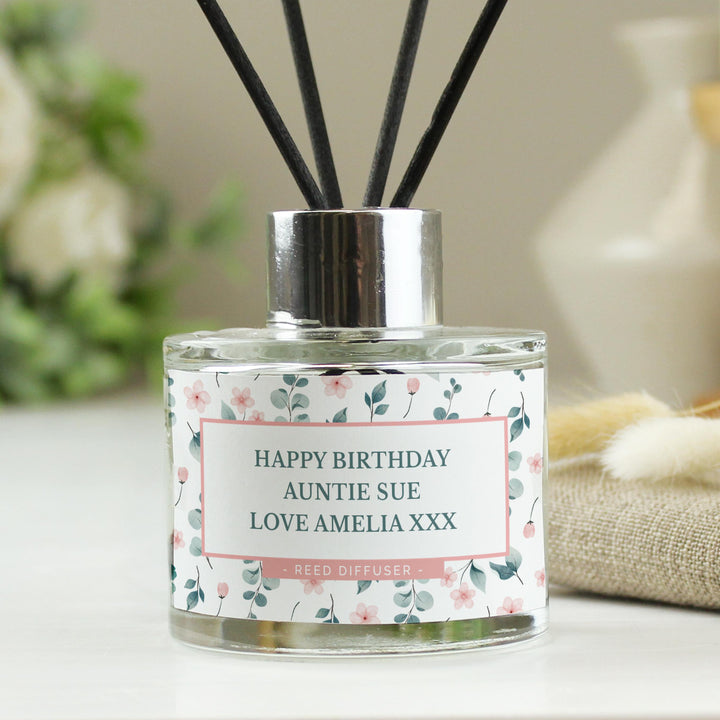 Personalised Floral Reed Diffuser - alternative view