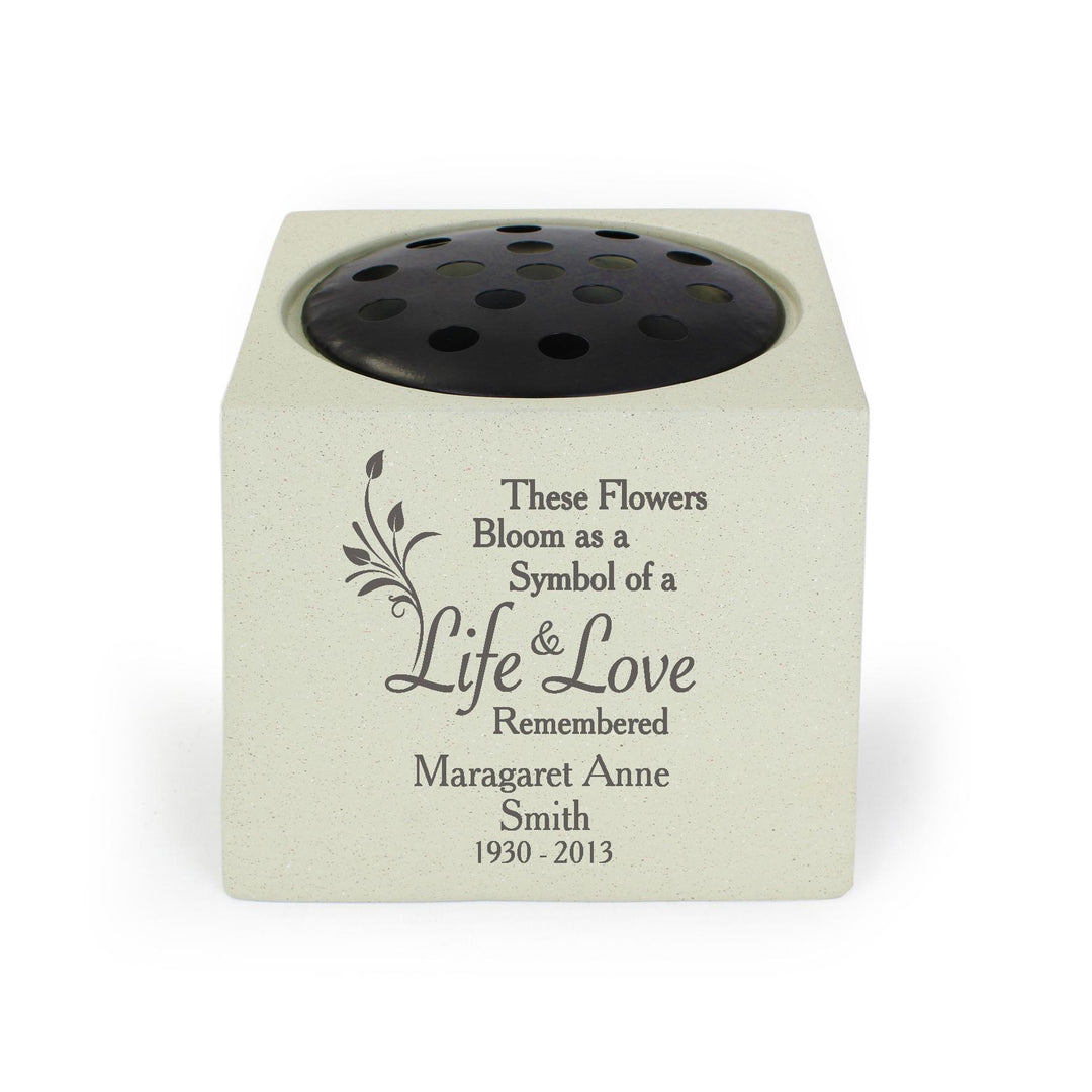 Personalised Life &amp; Love Memorial Vase – alternative view