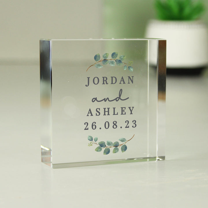 Personalised Botanical Crystal Token – alternative view