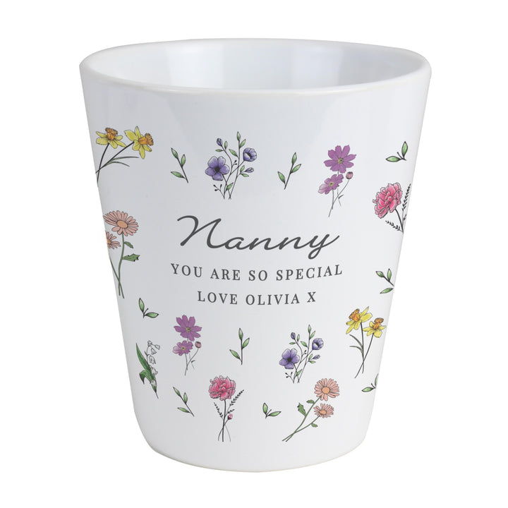Personalised Wild Flowers Plant Pot – alternative view