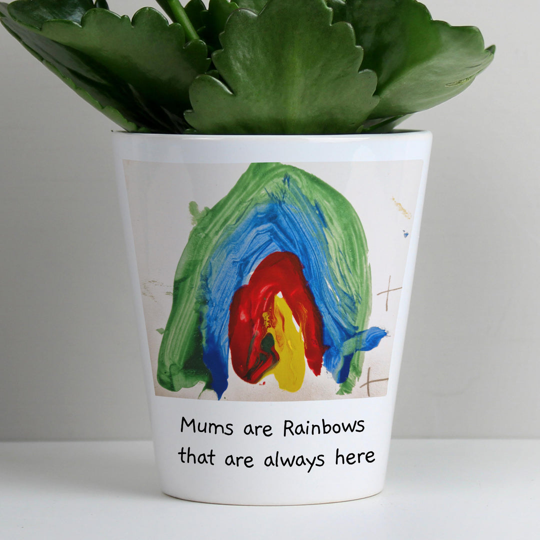 Personalised Childrens Drawing Photo Upload Plant Pot - alternative view