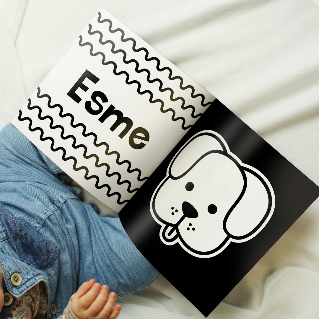 Personalised High Contrast Black and White Baby Book - alternative view