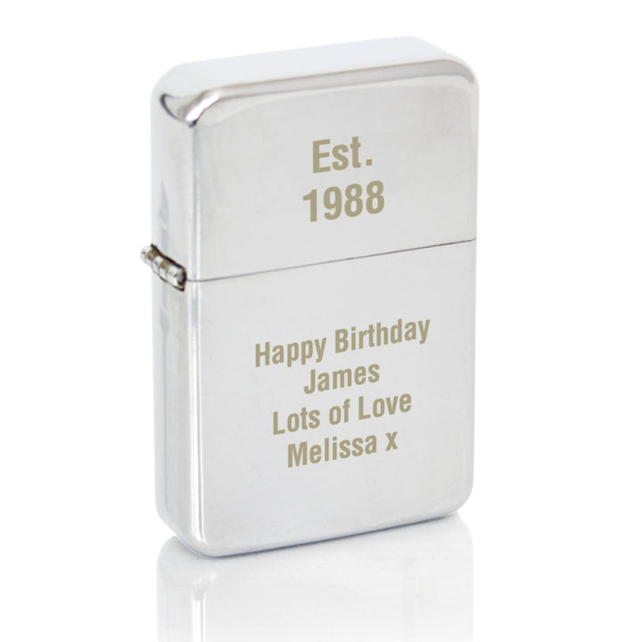 Personalised Silver Lighter – alternative view