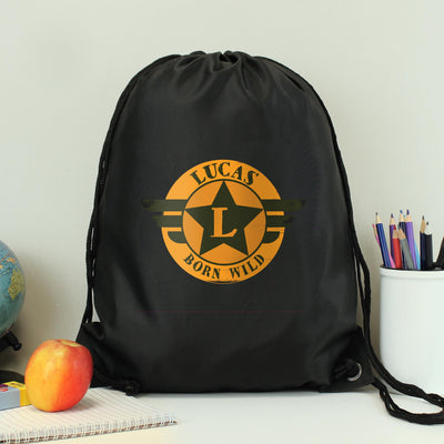 Personalised Badge Black Kit Bag