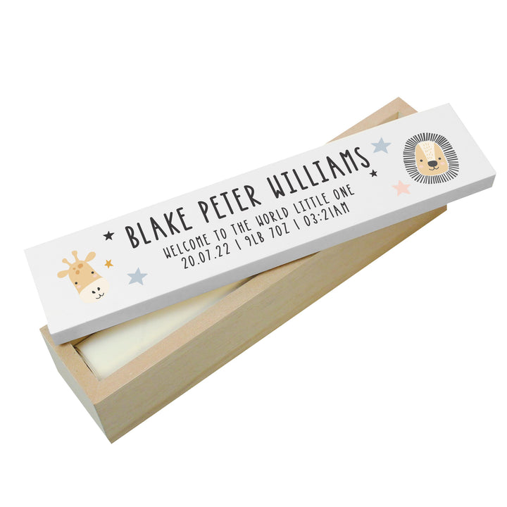 Personalised Safari Animals Wooden Certificate Holder, The Personal Shop, personalised gifts