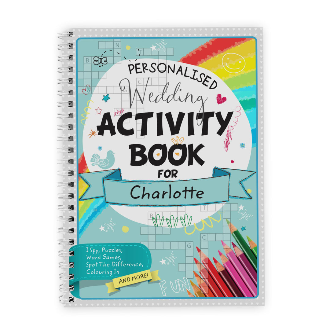 Personalised Wedding Activity A5 Notebook – alternative view